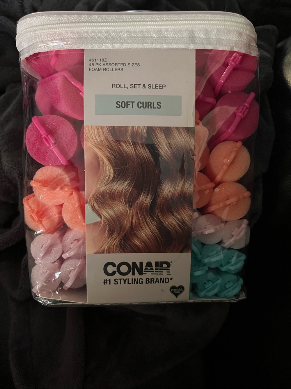 Conair Roll Set Sleep Soft Curls 48 Pack Assorted Sizes